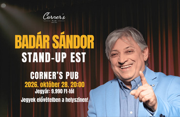 Corners's Pub Budapest - Badár Sándor stand-up est a Corner's Pub színpadán