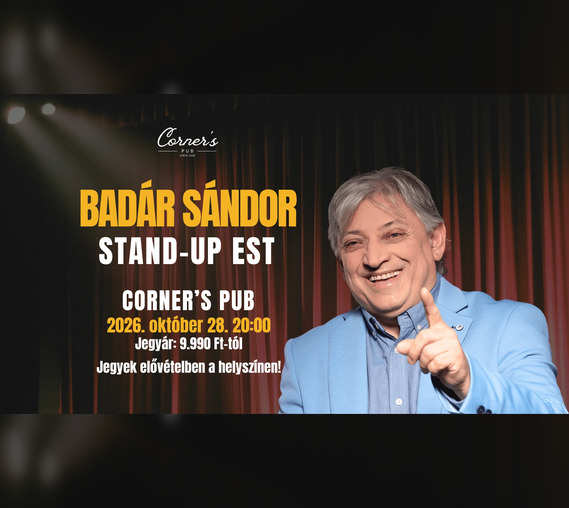 Corners's Pub Budapest - Badár Sándor stand-up est a Corner's Pub színpadán